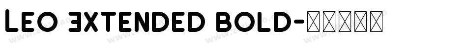 Leo Extended Bold字体转换